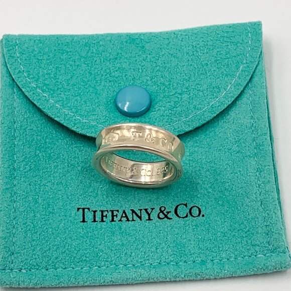 Authentic Tiffany & Co 925 Silver 1837 Medium Ring - Picture 12 of 12